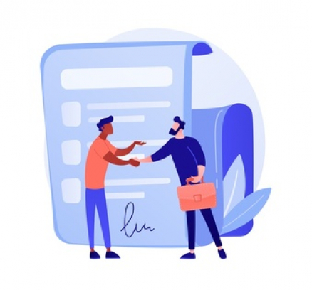 signing-contract-official-document-agreement-deal-commitment-businessmen-cartoon-characters-shaking-hands-legal-contract-with-signature-concept-illustration_335657-2040